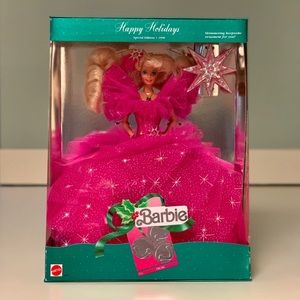 1990 Happy Holidays Barbie Doll by Mattel